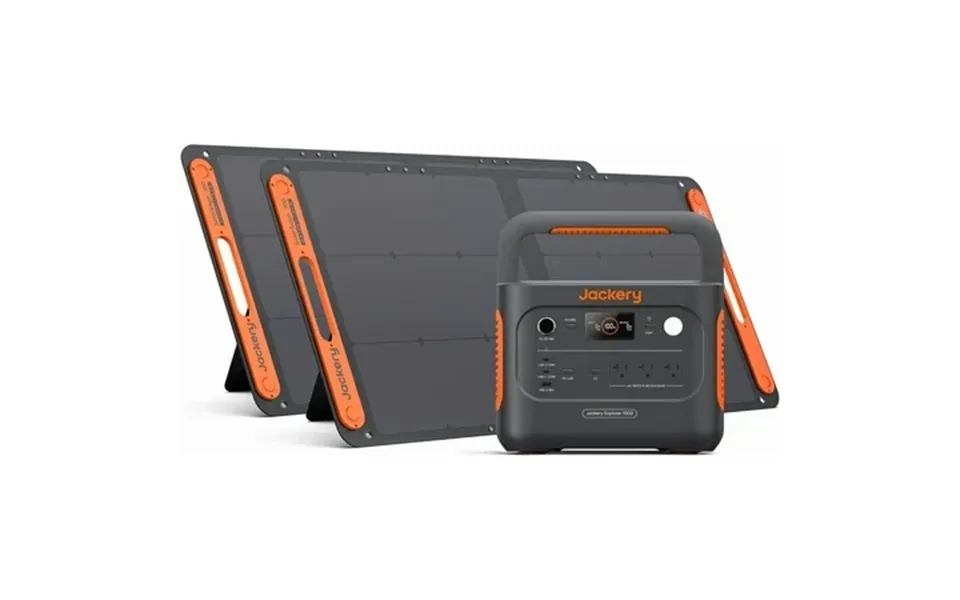 Jackery Solar Generator 1000 V2 With 2x100w Solar Panel 1061wh Lifepo4 Portable Power Station 1492w Ac 100w Usb-c 1hr Fa