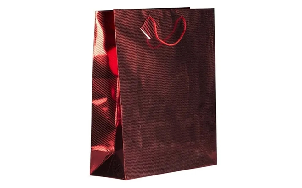 Jam Paper Gift Bags 17 X 21 X 6.25 100 Pack Red Foil Diagonal Pinstripe Xxx Large