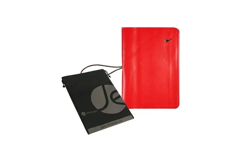 Javoedge Red Wrap Around Passport Holder Case With Pockets For Boarding Passes Cards Documents