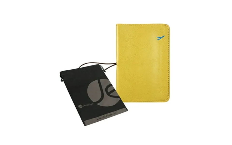 Javoedge Yellow Basic Passport Holder Case With Pockets For Boarding Passes Cards Documents