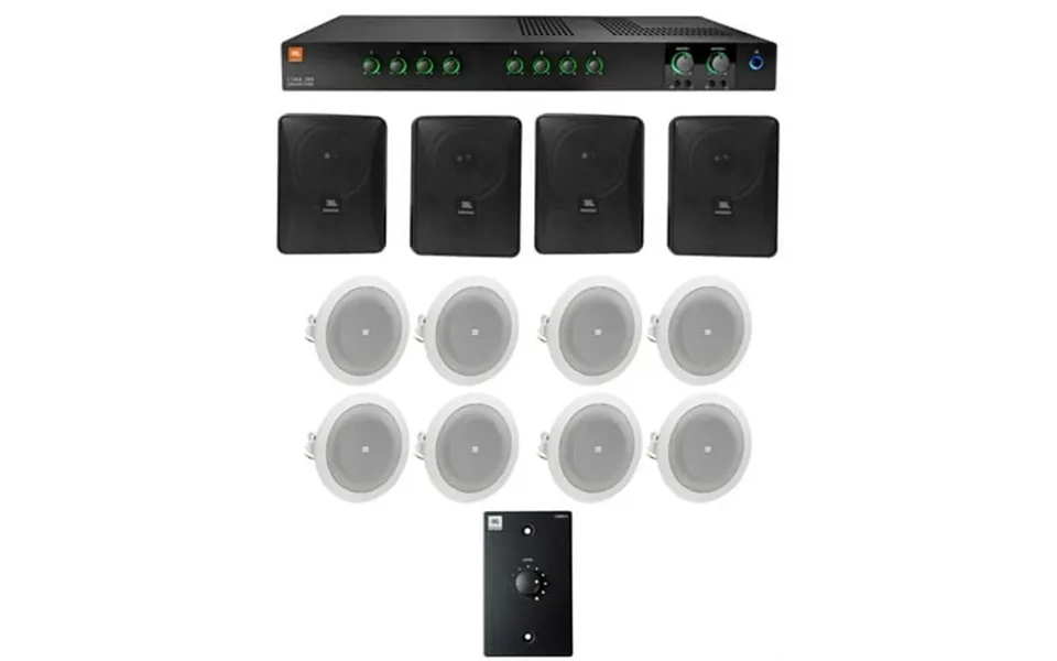 Jbl Commercial Amplifier 4 5.25 Black Wall 8 4 Ceiing Speakers Wall Control