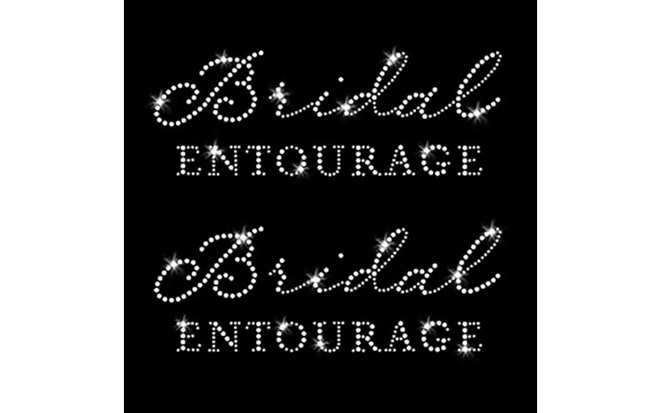 Jcs Rhinestones Set Of 2 Bridal Entourage Wedding Sparkly Clear Crystal Iron-on Rhinestone Transfer