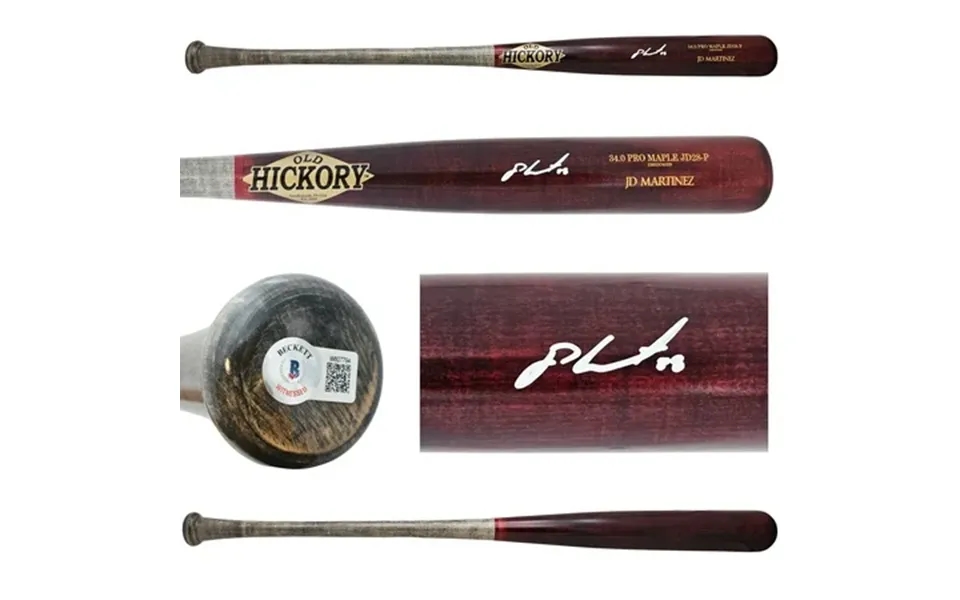 Jd J.d. Martinez Autographed Wine & Grey Old Hickory Pro Maple Bat Los Angeles Dodgers Beckett Bas Witness 220623
