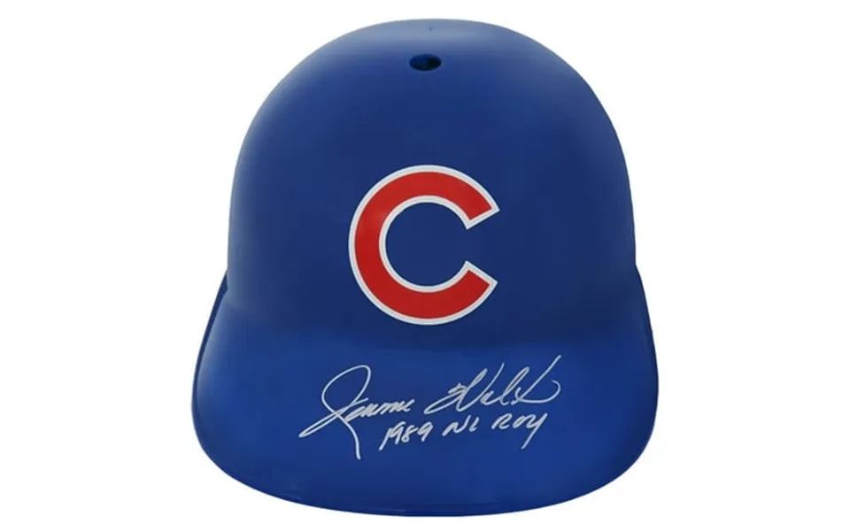 Jerome Walton Signed Chicago Cubs Replica Souvenir Batting Helmet W 1989 Nl Roy