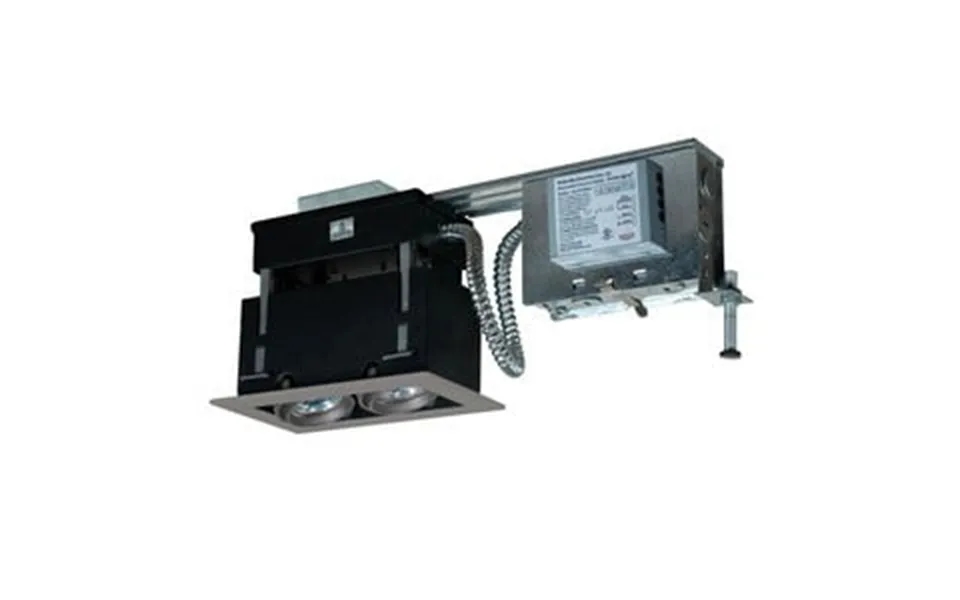 Jesco Lighting Mmgrmh1639-2ess 39w 2 Light Linear Remodel Metal Halide Silver Trim Silver Gimbal & Black Interior