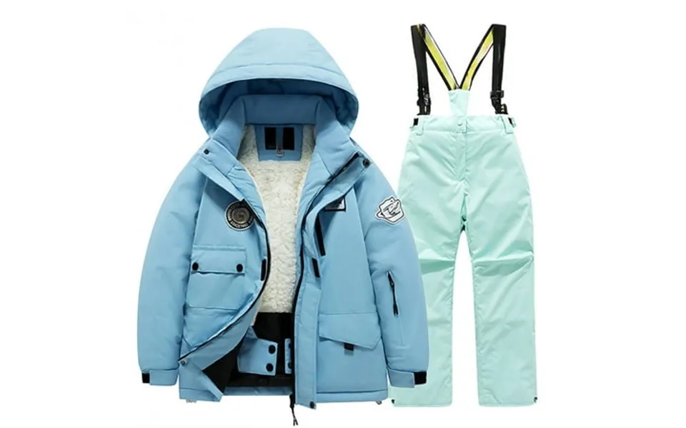 Jhlzhs Boys Jackets And Coats Children S Ski Suit Pocket Jacket And Pants Winter Windbroof Snowboarding Unisex Kid Winte