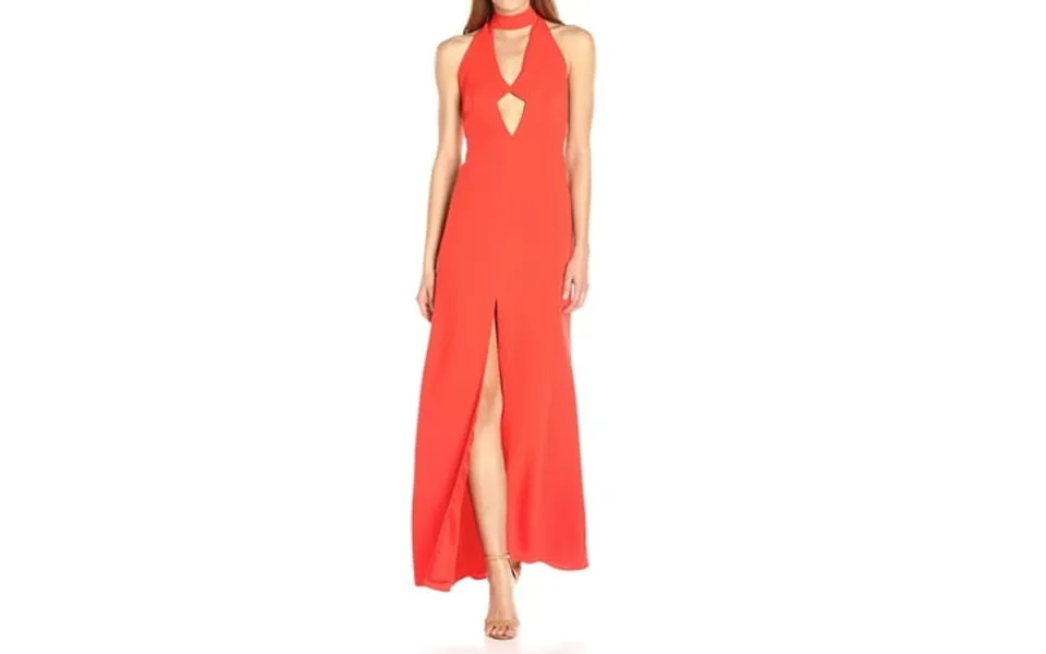 Jill Jill Stuart New Orange Womens Size 10 High-neck Cutout Gown Dress