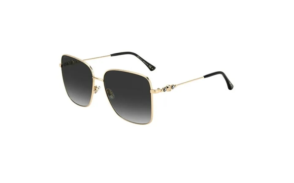 Jimmy Choo Hester S 02m2 9o Women S Black Gold Square Sunglasses