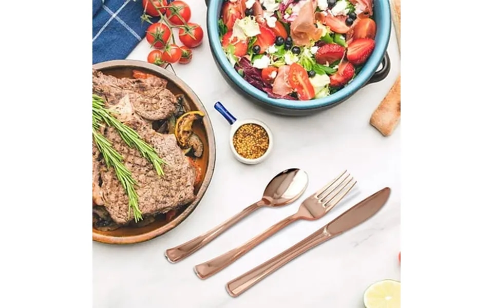 Jingchun Plastic Silverware Disposable Cutlery Set Of 10 - Disposable Flatware Heavy Duty Plastic Utensils Set Forering