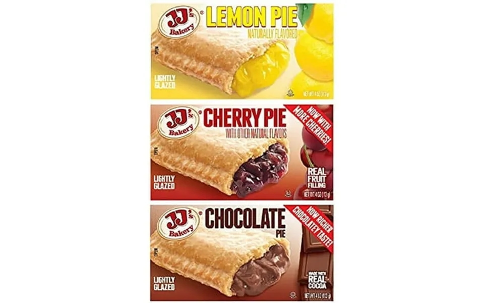 Jj S Bakery Pies Variety Pack Cherry Lemon Chocolate 12 Count
