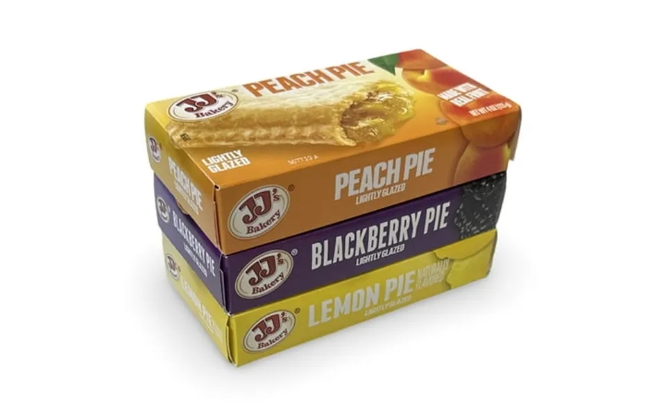 Jj S Bakery Pies Variety Pack Lemon Peach Blackberry 12 Count