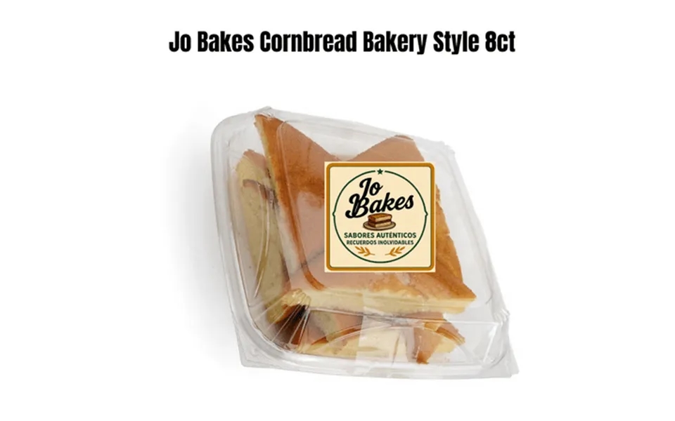 Jo Bakes Cornbread Loaves 8 Count Fresh-baked Pan De Maíz With Soft Texture And Golden Crust