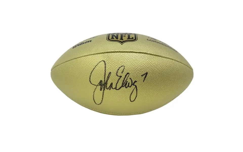 John Elway Signed Wilson Duke Gold Metallic Nfl Full Size Replica Football