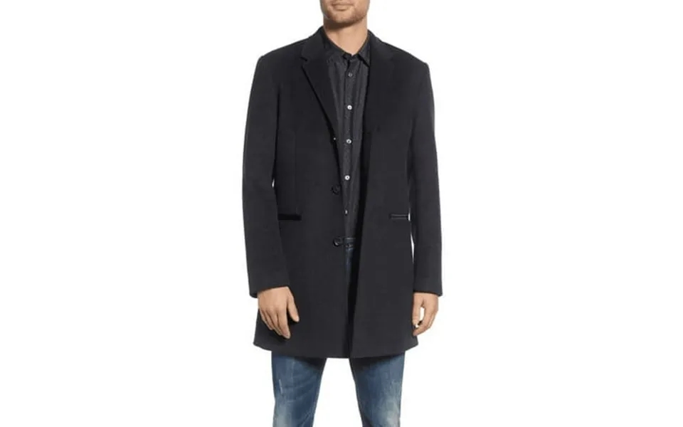 John Varvatos Grey Devin Double Face Topcoat Us X-large