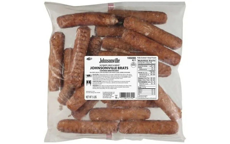 Johnsonville 4 1 Ultimate Heat And Serve Brat 5 Pound - 2 Bags Per Case