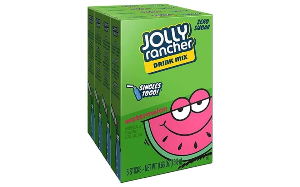 Jolly Rancher Watermelon Singles To Go 4 Boxes Of 6 Packets Each Box