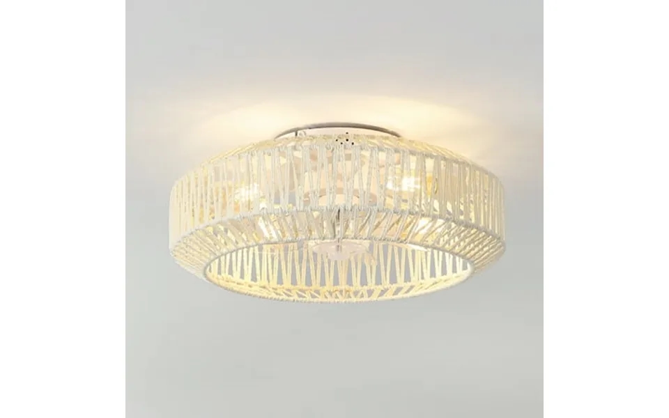 Jonathan Y Jyl9730b Rowan 19.5 4-light Modern Bohemian 6-speed Metal Rattan Mobile-app Remote-controlled Lantern Led Cei