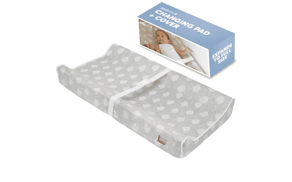 Jool Baby Soft Changing Pad Washable Cover Non-slip - Fits Standard Changing Tables & Dressers Gray