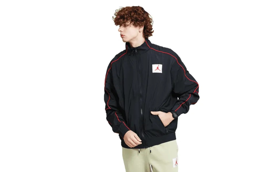 Jordan Black Gym Red Flight Warm Up Jacket - S