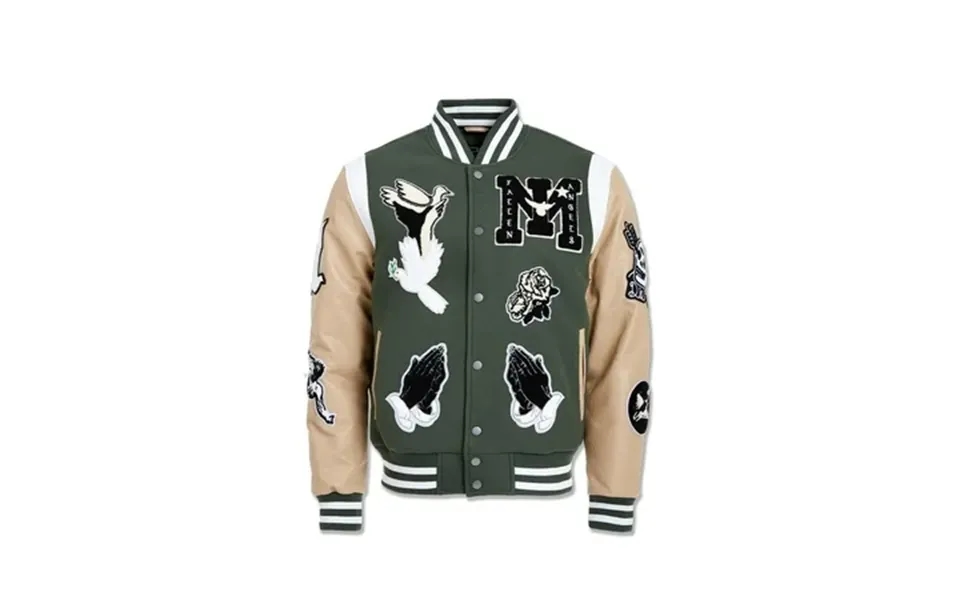 Jordan Craig Men Fallen Angels Varsity Jacket Pine