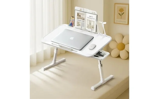 Joyfair Laptop Desk For Bed Adjustable Table Stand With Moveable Book Stand Usb Ports Holder Slots Foldable Bed Sofa Tra product image