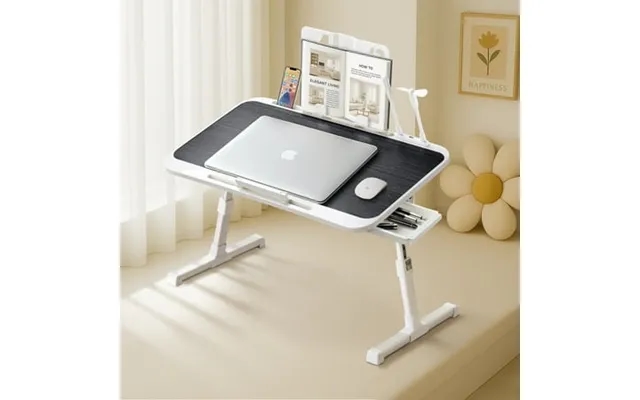 Joyfair Laptop Desk For Bed Adjustable Table Stand With Moveable Book Stand Usb Ports Holder Slots Foldable Bed Sofa Tra product image