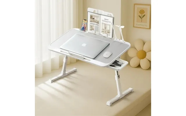 Joyfair Laptop Desk For Bed Adjustable Table Stand With Moveable Book Stand Usb Ports Holder Slots Foldable Bed Sofa Tra product image