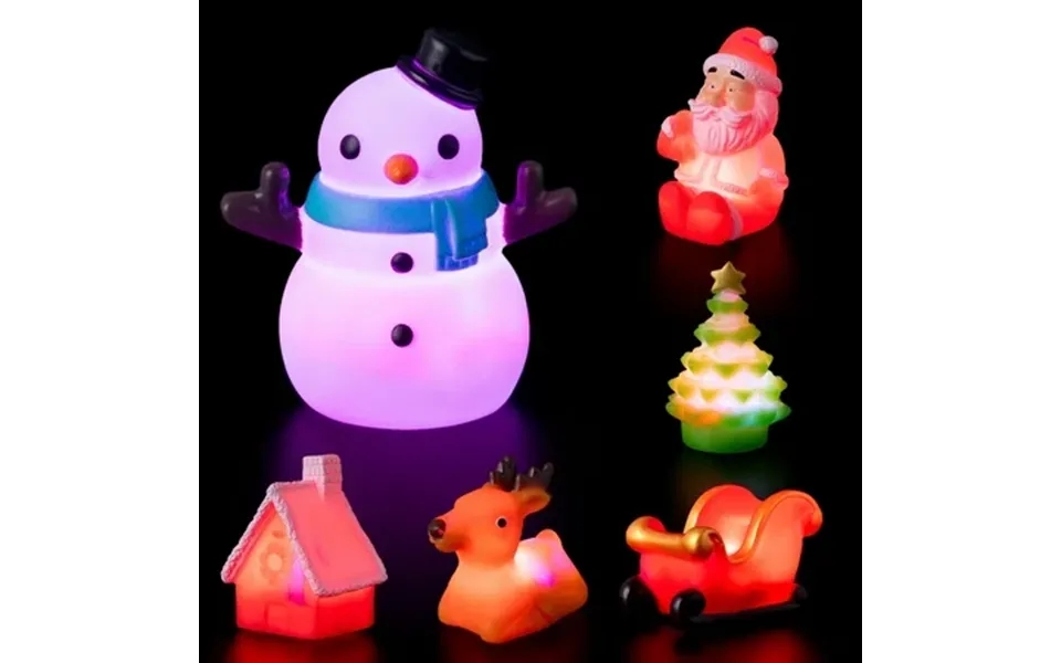 Joyfy 6 Pcs Christmas Bath Toys For Kids Light Up Toys Led Bathtub Toys Glow In The Dark Pool Toys Christmas Toys For Ki
