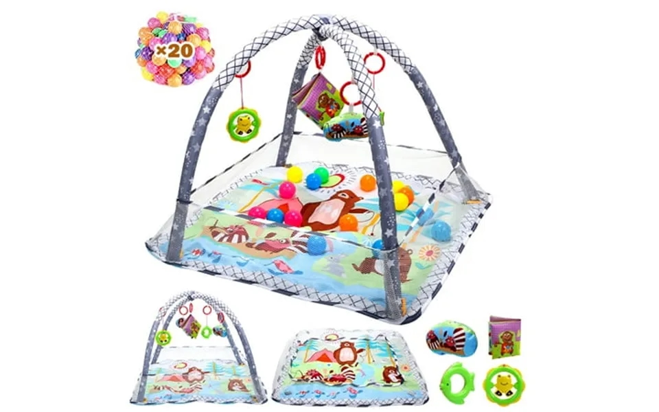 Joystone 4 In 1 Baby Activity Play Mat With 20 Balls 5 Detachable Sound Toys Baby Sensory Mat For For Toddler Infant 0-1