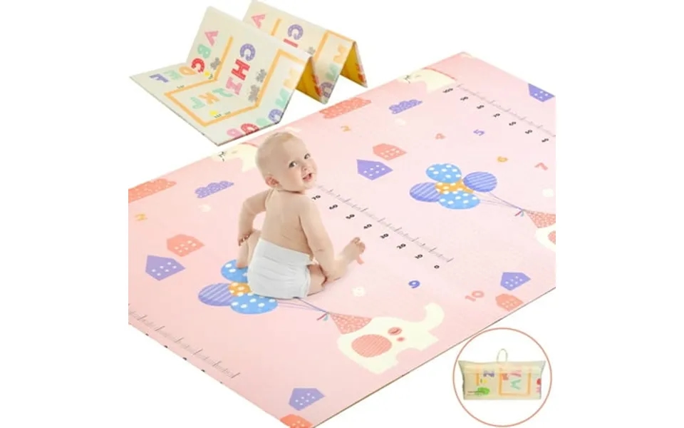 Joystone Baby Play Mat 78 X 70 Extra Large Reversible Foam Play Mat Non-toxic Foldable Animal Print Waterproof Crawl Mat