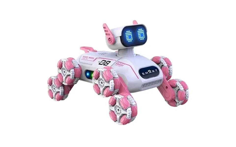 Joystone Remote Control Robot Dog Toys For Kids Rc Stunt Robotic Dogs With Led Eyes Music Light Spray Robot Toys For Kid