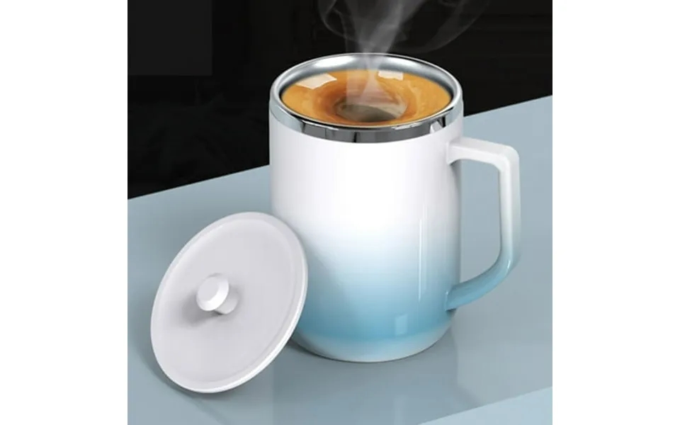 Jpxdew Stirring Cup 400ml Clearance Auto Mixing Coffee Mug Ceramic White 5x3