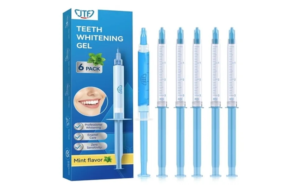 Jtf 6-pack Teeth Whitening Gel Refills Kit 5 Whitening Gels Containing 35% Carbamide Peroxide And 1 Remineralizing Gel F