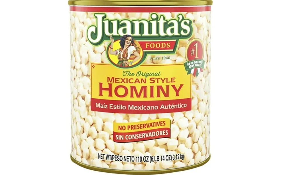 Juanita S Hominy 110 Oz Pack Of 6
