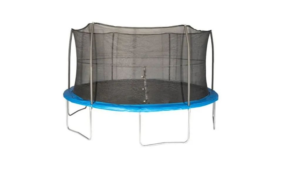 Jumpking 15 Foot Outdoor Trampoline & Safety Net Enclosure Kit Blue