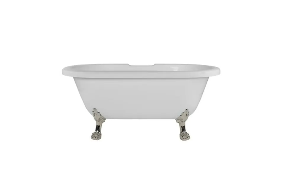 Juniper 60 Inch Acrylic Double Ended Clawfoot Tub - Rim Faucet Drillings
