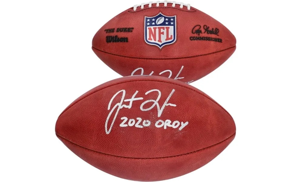 Justin Herbert Los Angeles Chargers Autographed Duke Football With 2020 Oroy Inscription - Fanatics Authentic Certified