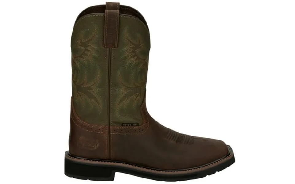 Justin Men S Driller Western Work Boot Steel Toe Dark Brown 14 Ee Us