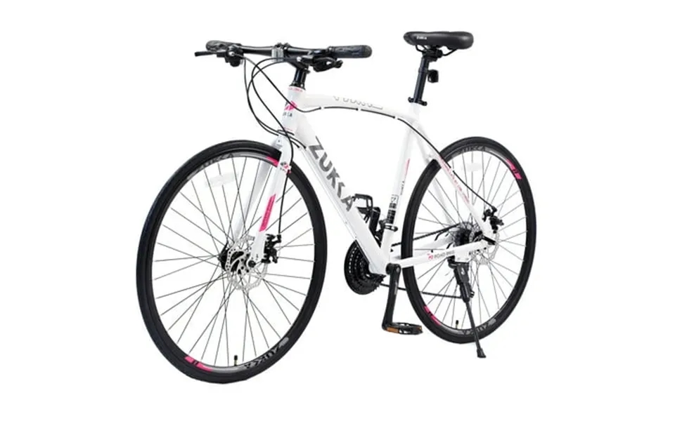 Juuar 700c Hybrid Bike For Men 24 Speed Disc Brake Road Bike Comfort City Bicycle White