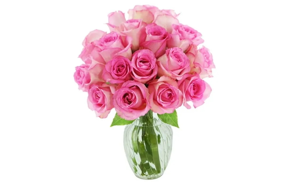 Kabloom 18 Pink Roses With Vase Next-day Delivery Gift For Every Occasion