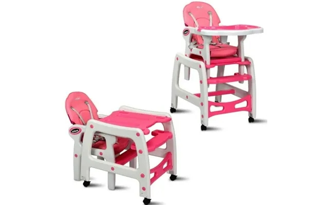 Kadyn Baby Highchair High Chairs Toddler Chair 3-in-1 Baby High Chair With Lockable Universal Wheels-pink product image