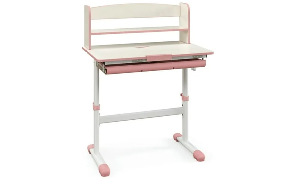 Kadyn Class Desk Computer Desk Study Writing Desks Height Adjustable Kids Study Desk With Tilt Desktop-pink
