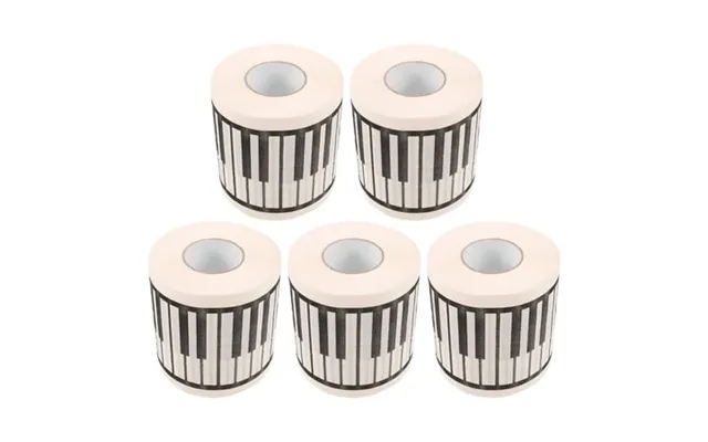 Kajnbn 5 Rolls Piano Keyboard Shaped Assorted Color Toilet Paper For Home Office Hotel Decorative Use 11 product image