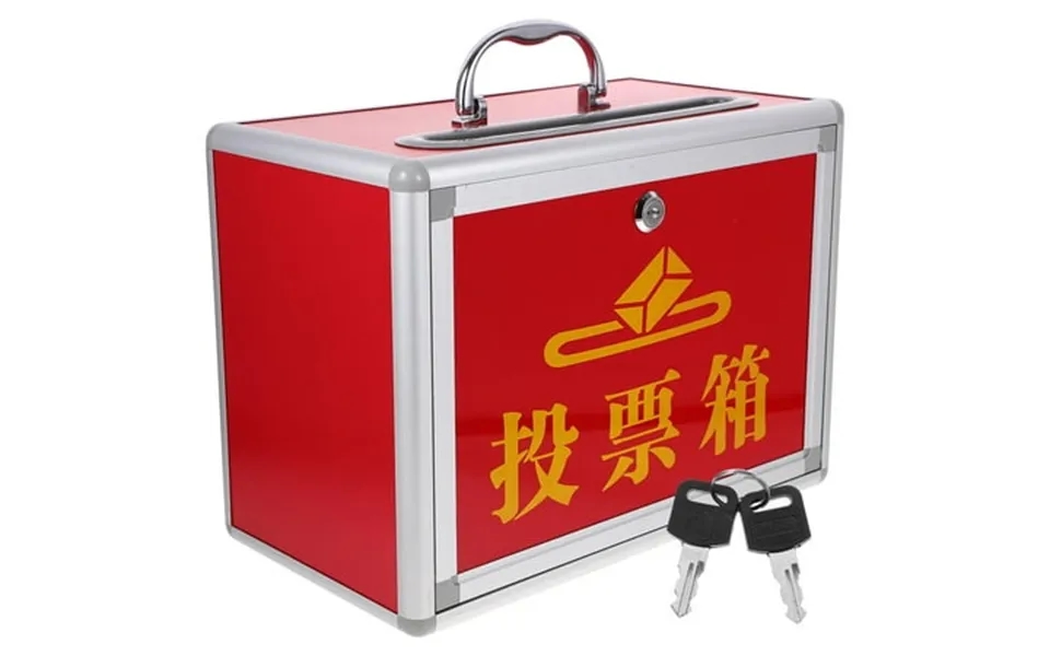 Kakowely Voting Box Red Suggestion Box 1pcs 12.6x9.1x7.5in