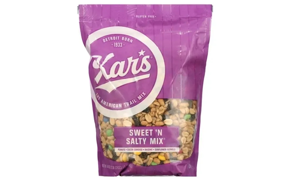 Kar S Sweet N Salty Mix 44 Oz - Peanuts Raisins Cocoa Candies & Sunflower Kernels Gluten-free Contains Milk Peanuts And