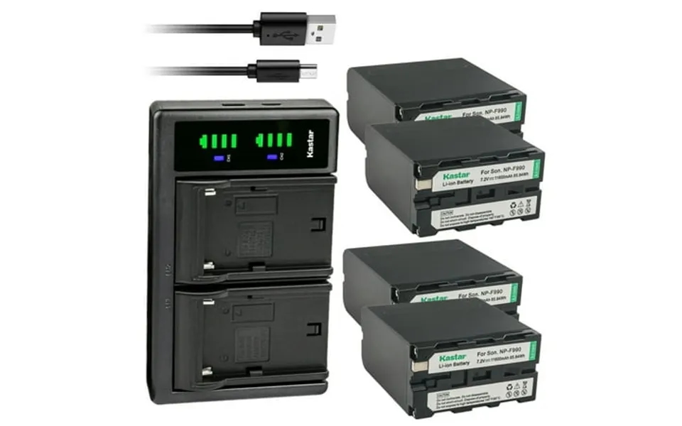 Kastar Np-f990 Battery 4-pack And Ltd2 Usb Charger Compatible With Sony Ccd-tr3200 Ccd-tr3300 Ccd-tr411 Ccd-tr412 Ccd-tr