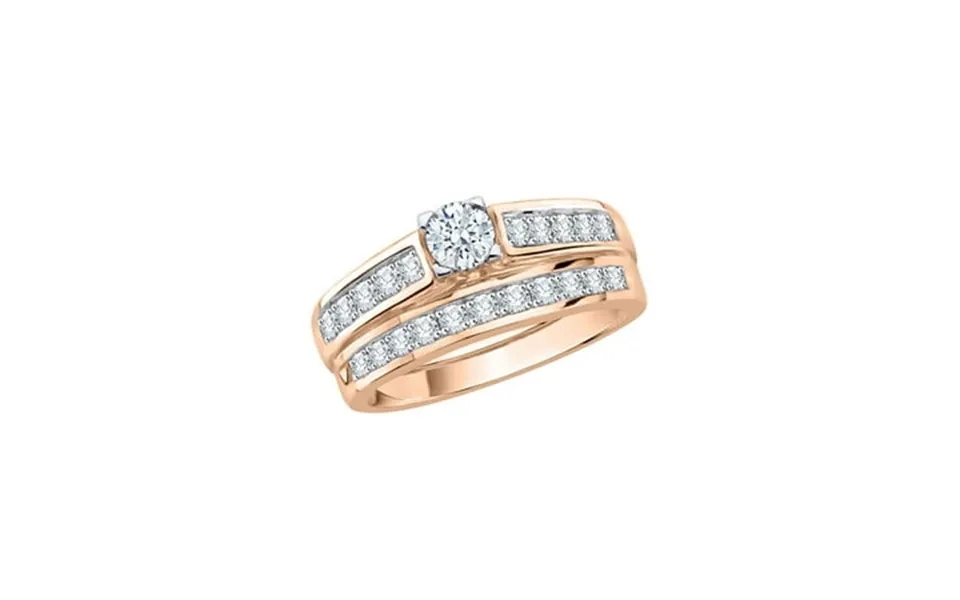 Katarina Diamond Bridal Set In 10k Rose Gold 3 Cttw I-j I1-i2 Size-7