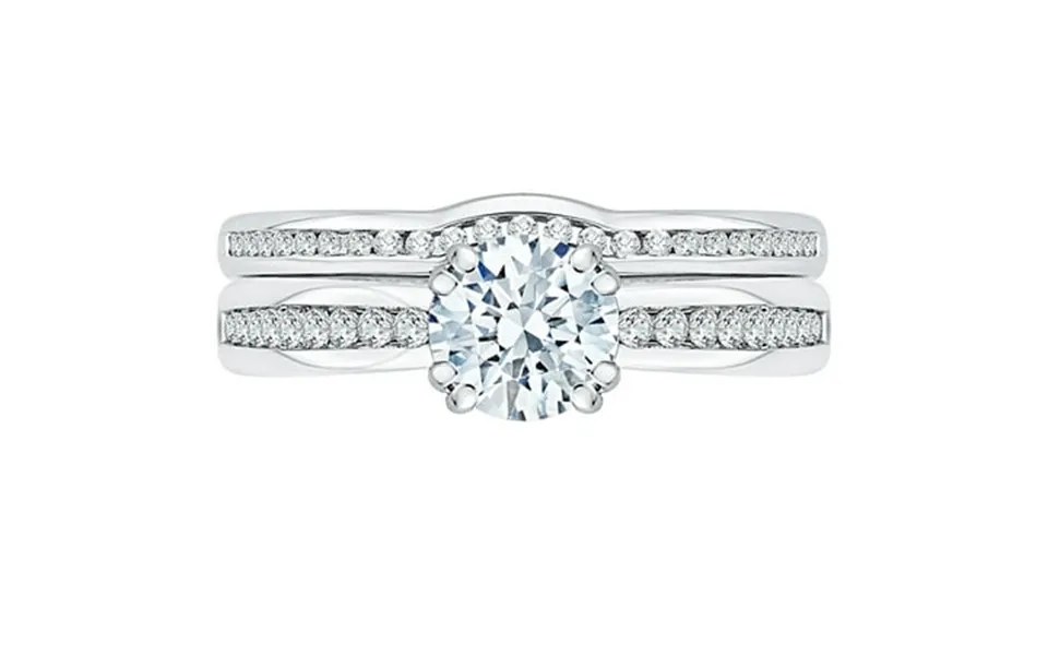 Katarina Diamond Engagement Ring With Matching Band In 14k White Gold 1 1 4 Cttw