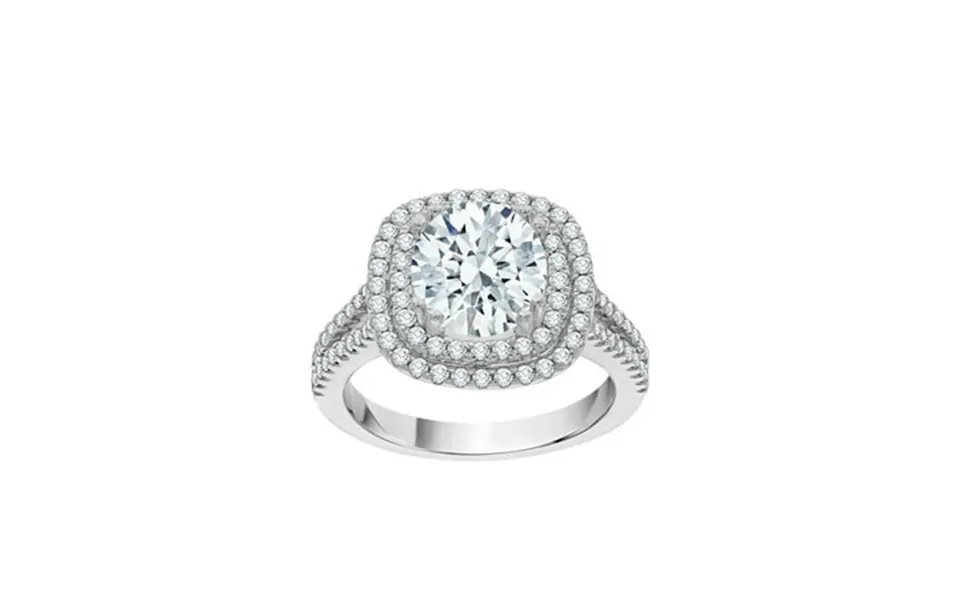 Katarina Diamond Halo Engagement Ring In 14k White Gold 2 5 8 Cttw I-j I1-i2 Size-6
