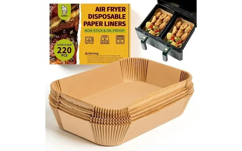 Katbite Disposable Air Fryer Liners Reactangle 8.6 X 5.5 220 Pieces